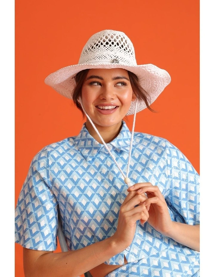 Caroline Cowboy Hat in White image 2