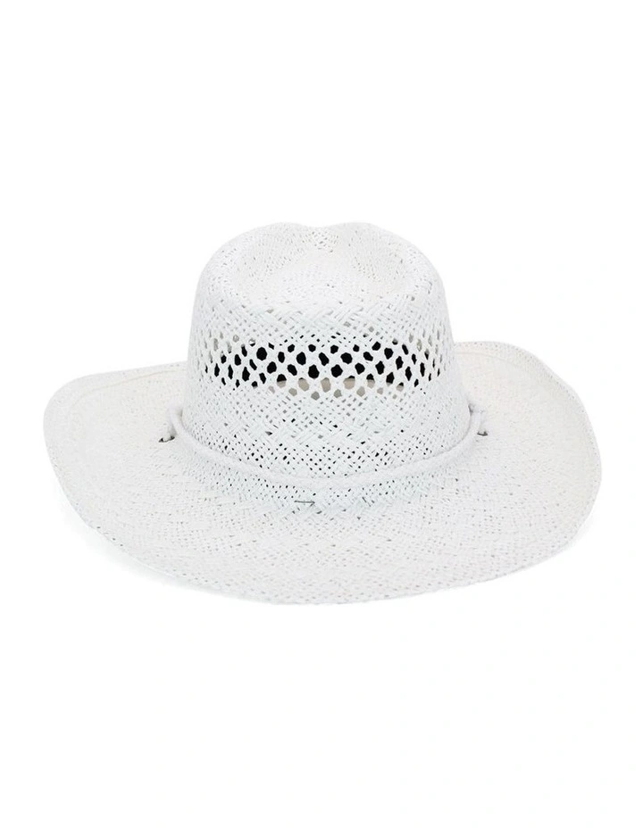 Caroline Cowboy Hat in White image 7