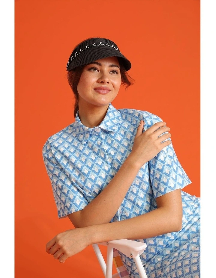 Noella Visor Hat in Black image 2