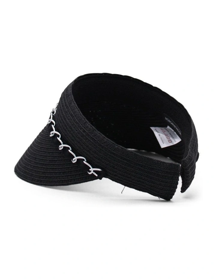 Noella Visor Hat in Black image 3