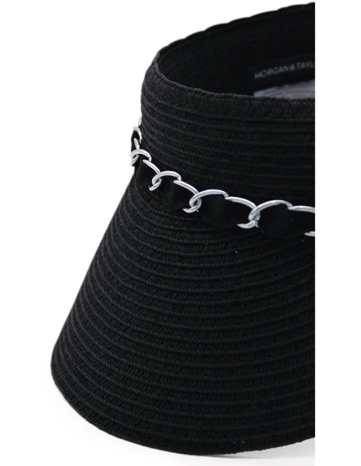 Noella Visor Hat in Black image 4