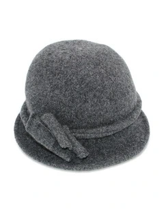 Joy Woolen Pull On Hat in Charcoal