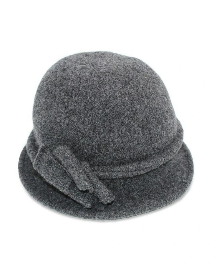 Joy Woolen Pull On Hat in Charcoal image 1