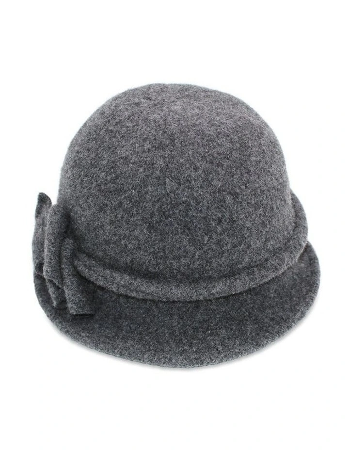 Joy Woolen Pull On Hat in Charcoal image 2