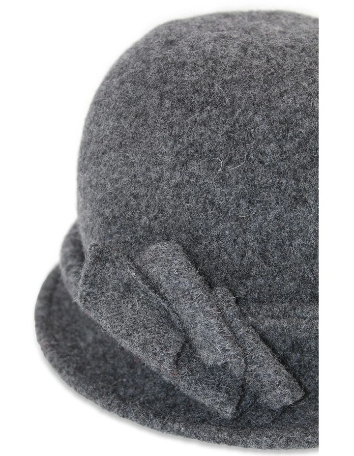 Joy Woolen Pull On Hat in Charcoal image 3