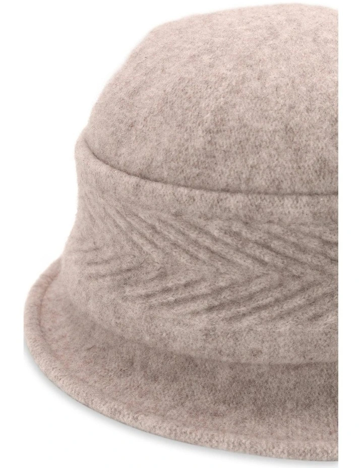 Sadie Woollen Pull On Hat in Sand image 4