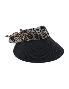 Leopard Tia Visor in Black