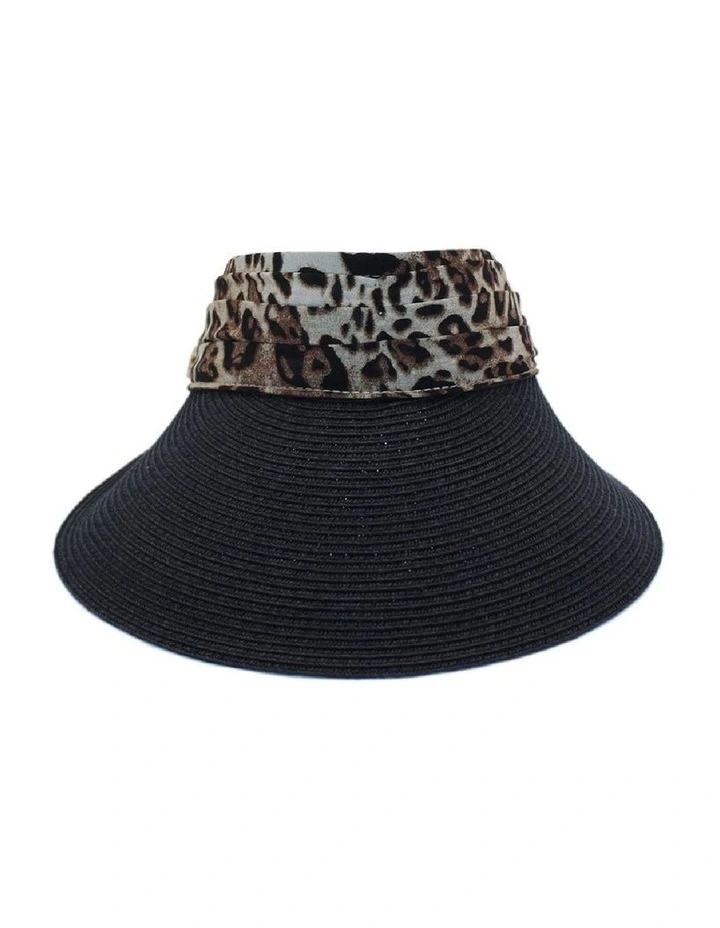 Leopard Tia Visor in Black image 3