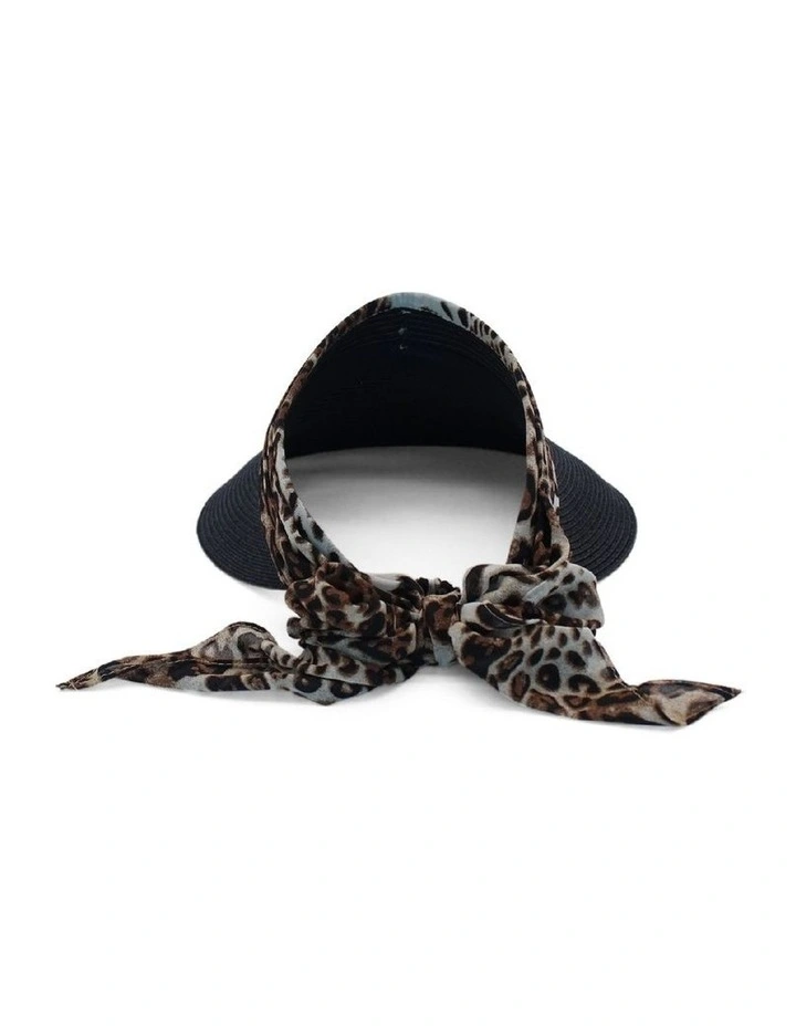 Leopard Tia Visor in Black image 5