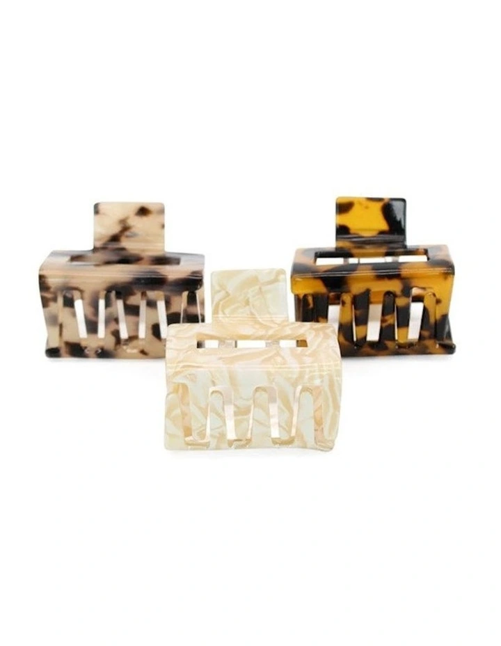 Melina Hair Claw Set in Shell Mix image 2