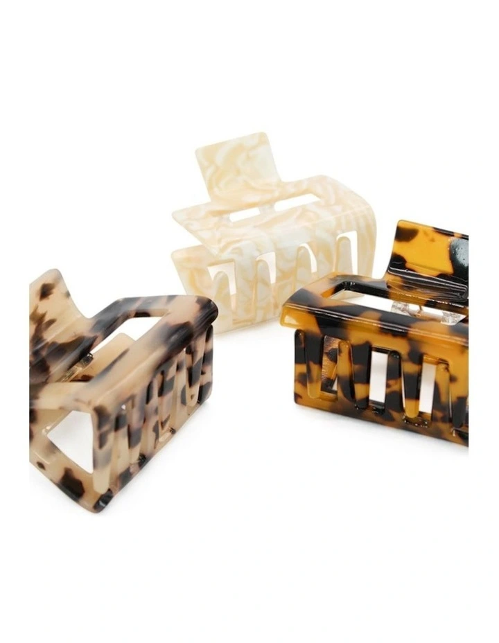 Melina Hair Claw Set in Shell Mix image 4