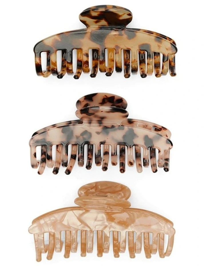 Jazlyn Hair Claw Set in Brown Mix image 1