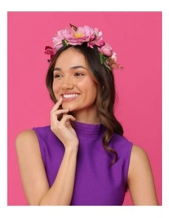 Dori Fascinator in Hot Pink