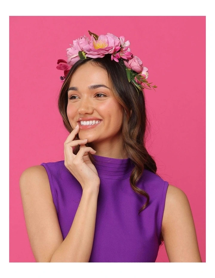 Dori Fascinator in Hot Pink image 1