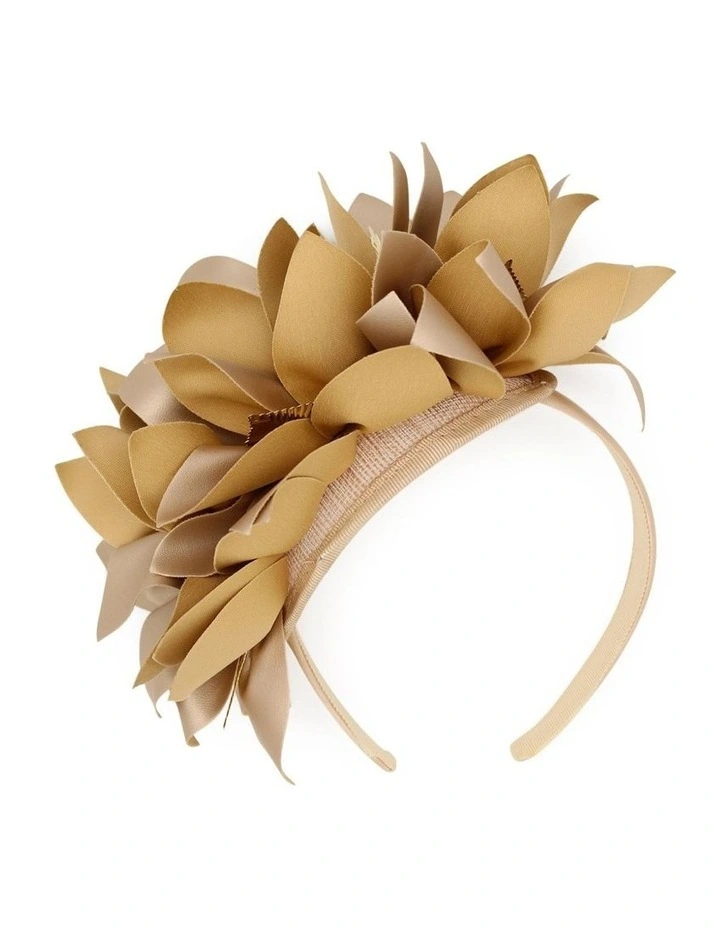 Devon Fascinator in Gold image 1