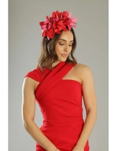 Devon Fascinator in Red