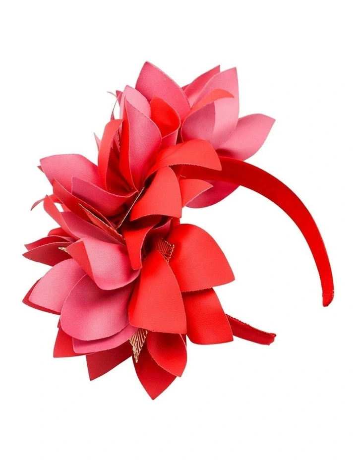 Devon Fascinator in Red image 4