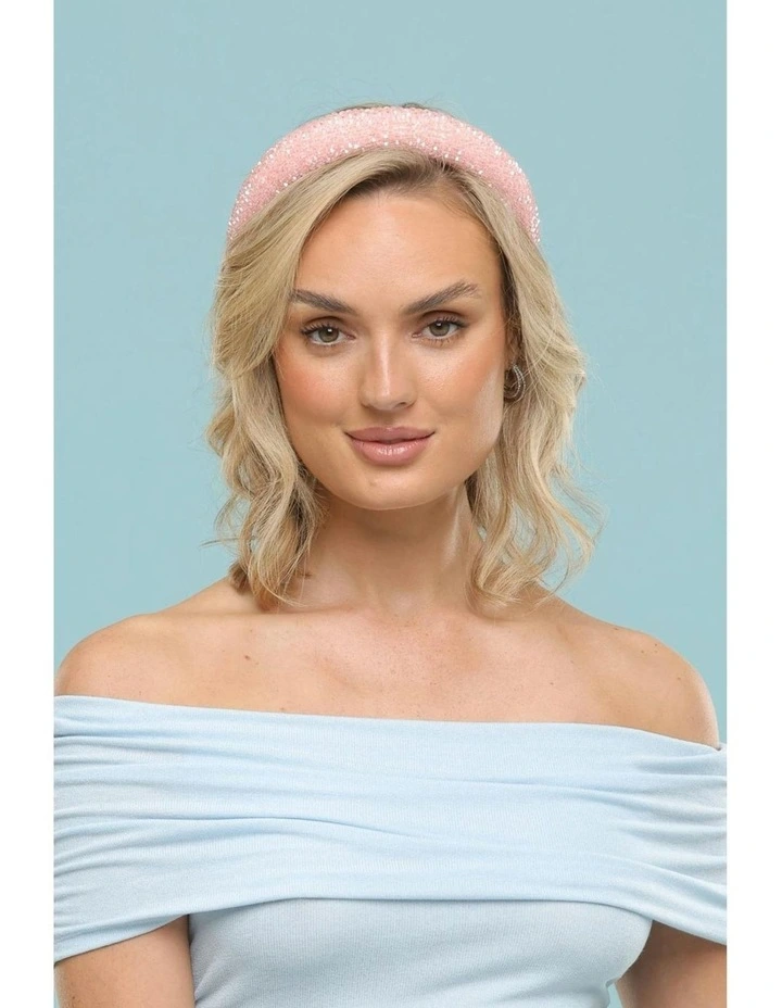 Harlow Headband in Pink image 4