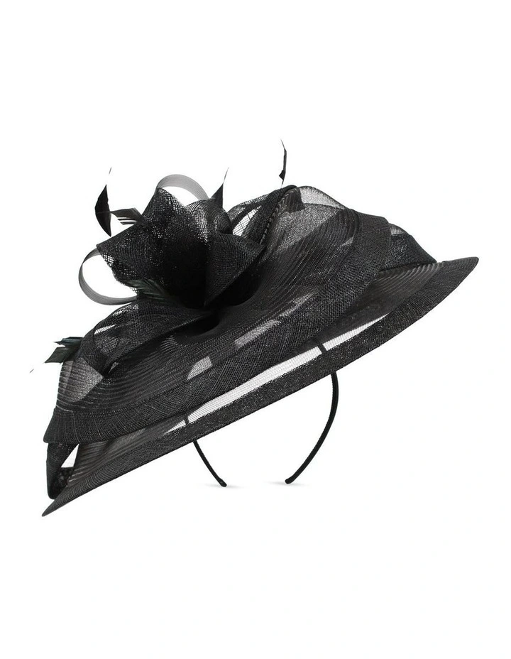 Tatiana Fascinator in Black image 2