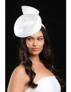Alexia Fascinator in White