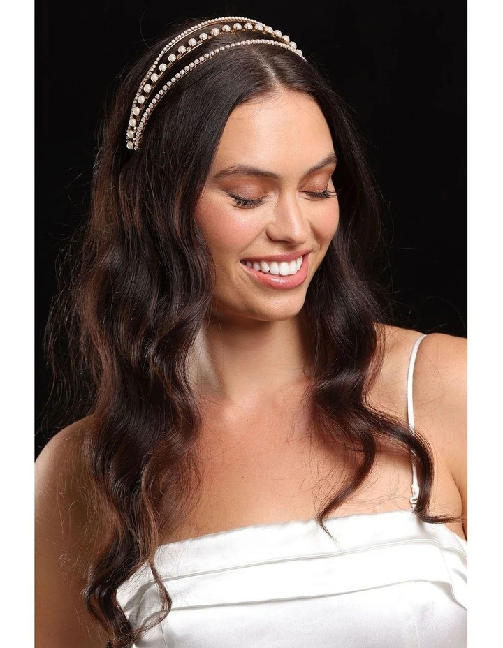 Tiana Headband in Gold image 3