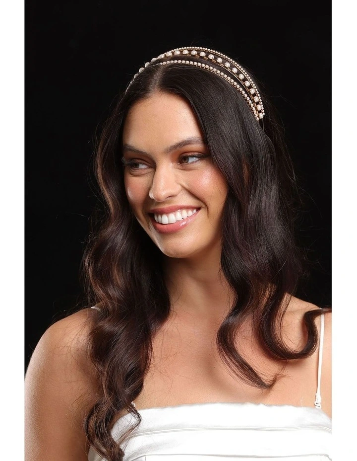Tiana Headband in Gold image 4