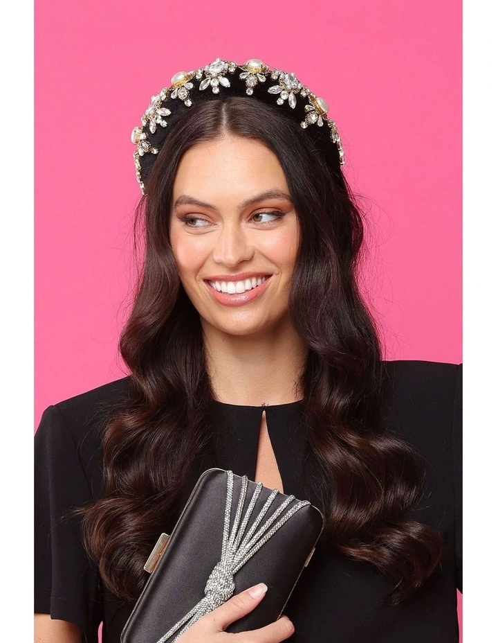 Ophelia Headband in Black image 2