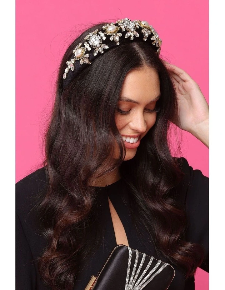 Ophelia Headband in Black image 3