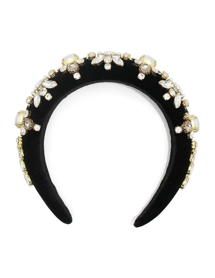 Ophelia Headband in Black image 4