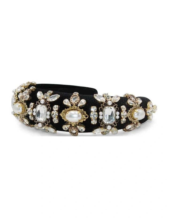 Ophelia Headband in Black image 5