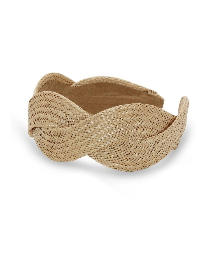 Gracie Headband in Beige image 3