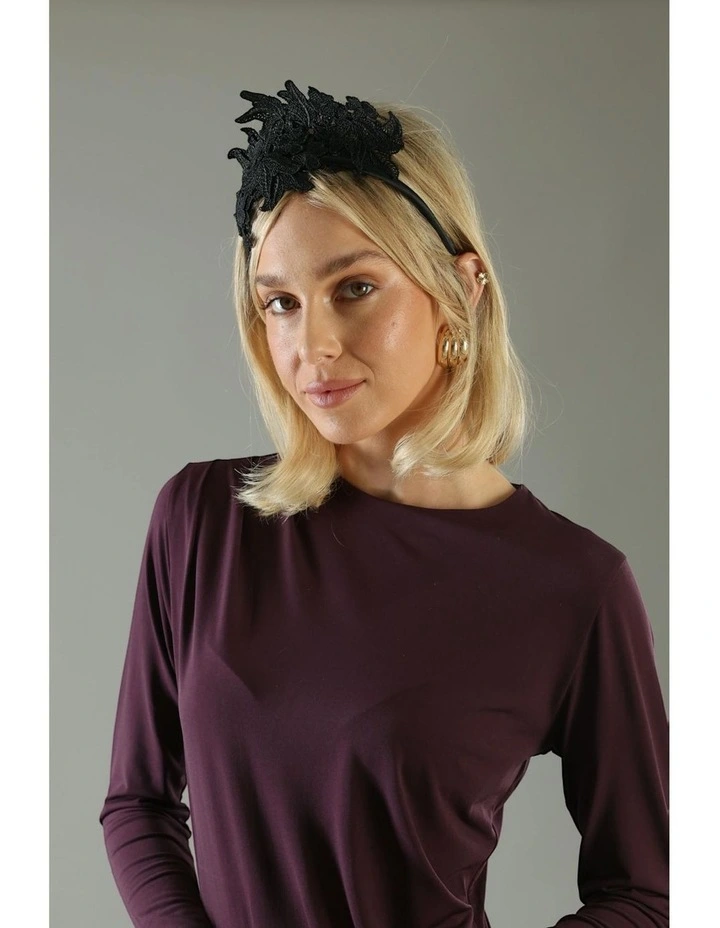 Sassi Headpiece in Black image 2