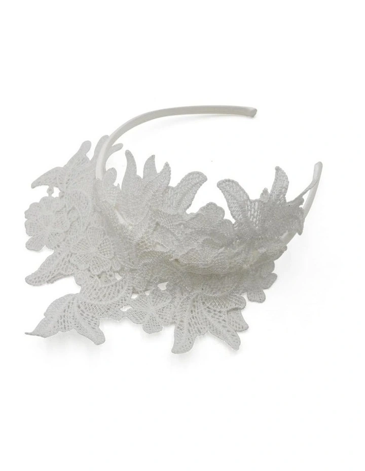 Sassi Headpiece in White image 5