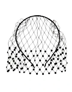 Reva Veil Headpiece in Black