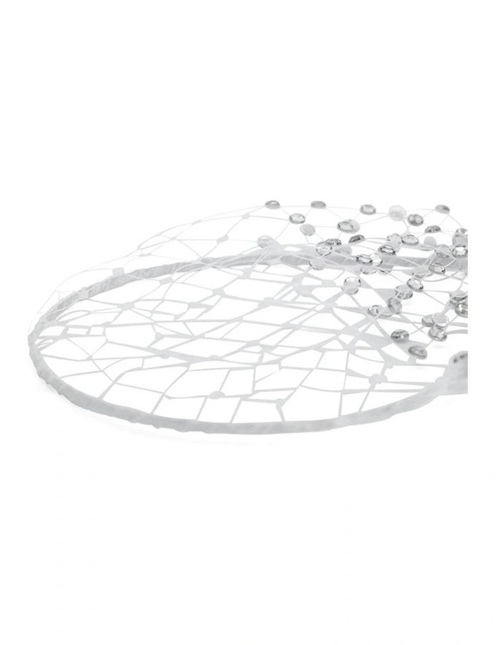Reva Veil Headpiece in White image 3