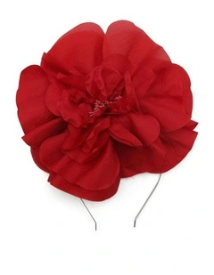 Cindy Fascinator in Red