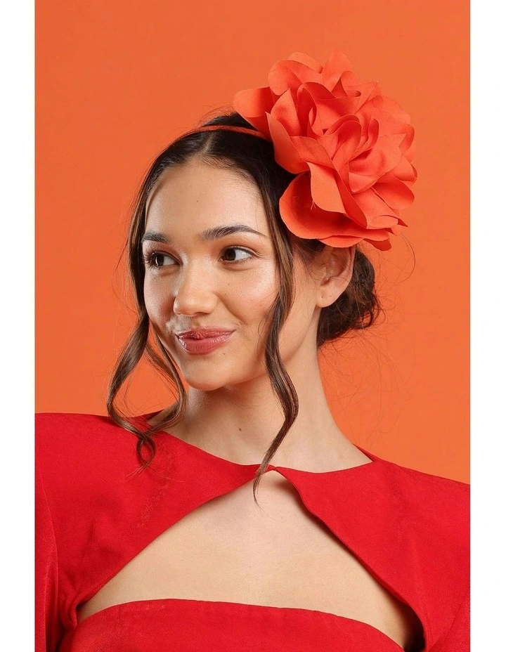 Amy Fascinator in Orange image 2