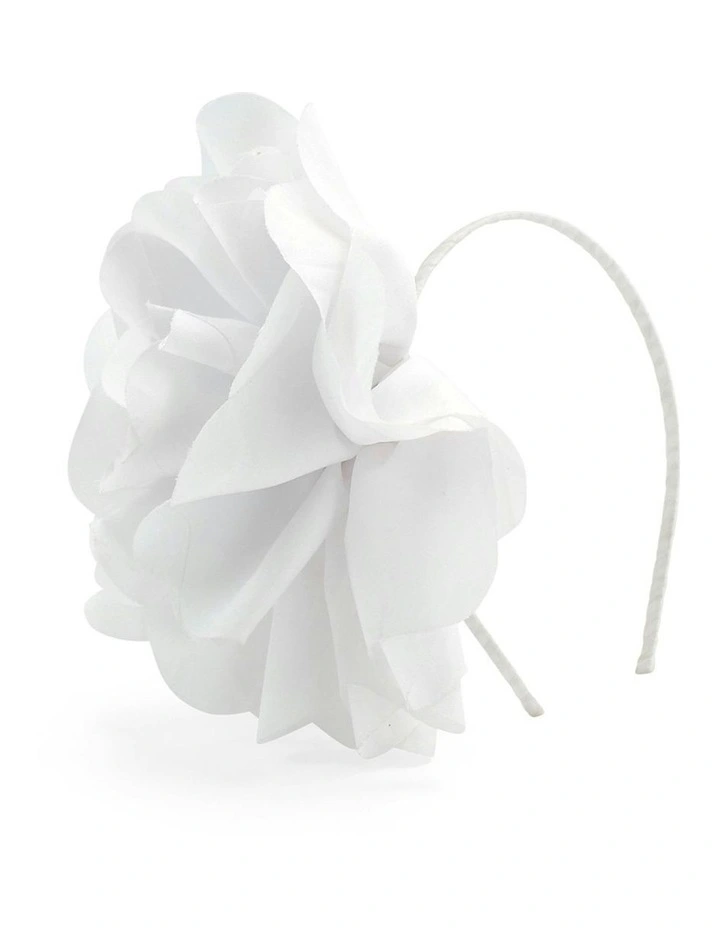 Amy Fascinator in White image 2