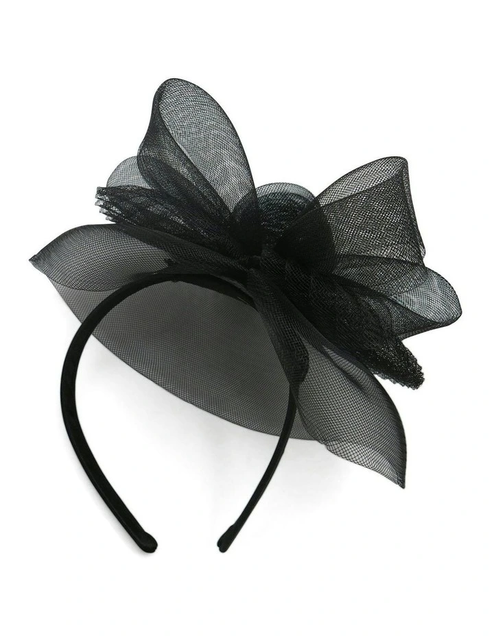 Simone Fascinator in Black image 2