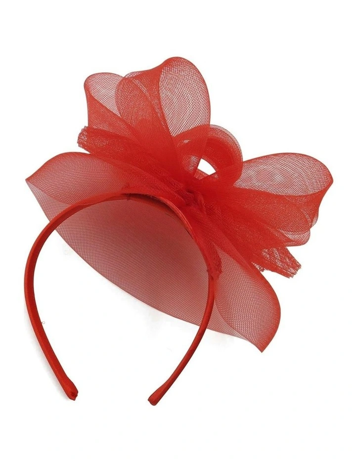 Simone Fascinator in Red image 2