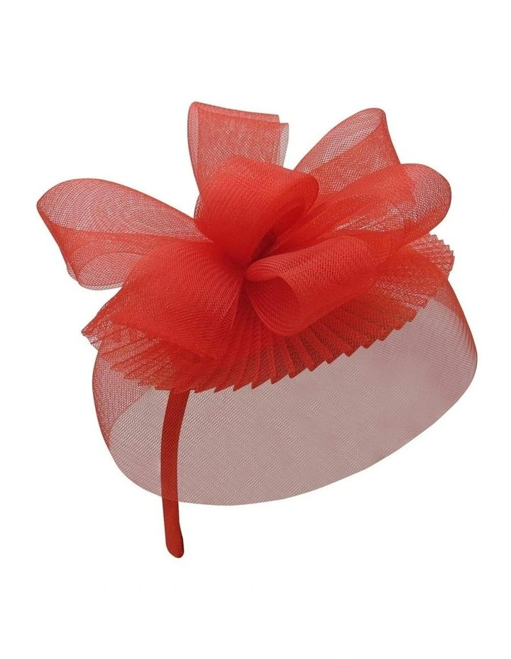 Simone Fascinator in Red image 3