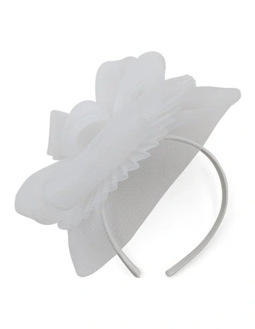 Simone Fascinator in White