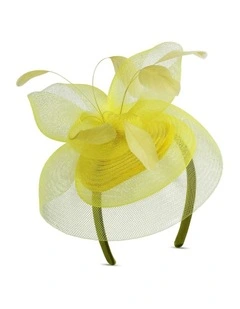 Elisa Fascinator in Yellow