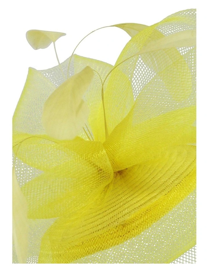 Elisa Fascinator in Yellow image 5