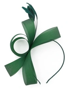 Nyla Fascinator in Emerald
