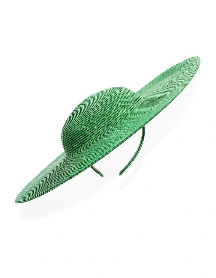Mona Plate Hat in Emerald image 1