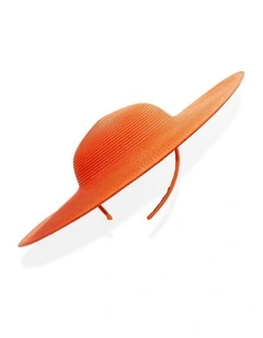 Mona Plate Hat in Orange