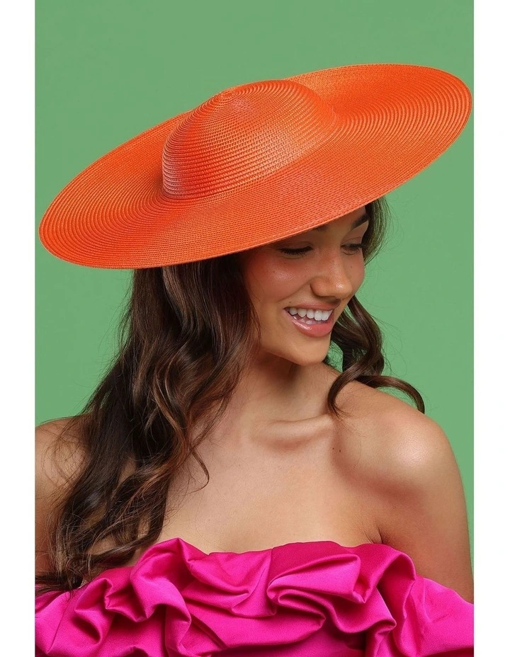 Mona Plate Hat in Orange image 3