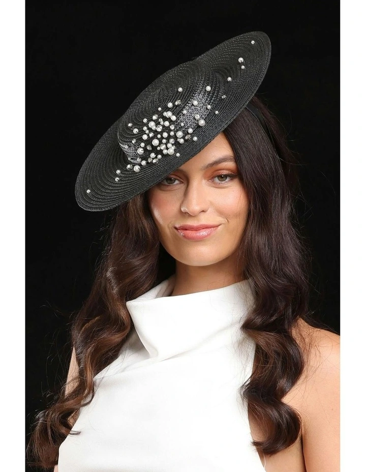 Celia Plate Hat in Black image 4