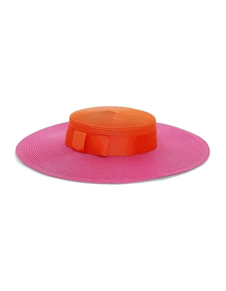 Domino Boater in Pink/Orange image 1